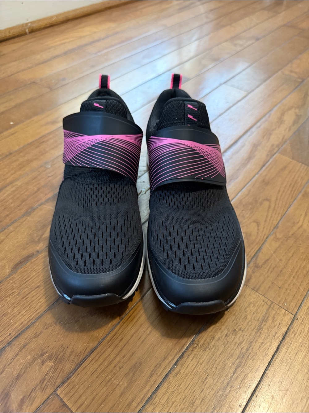 Black & Pink Clip-In Cycling Shoes Size 38
